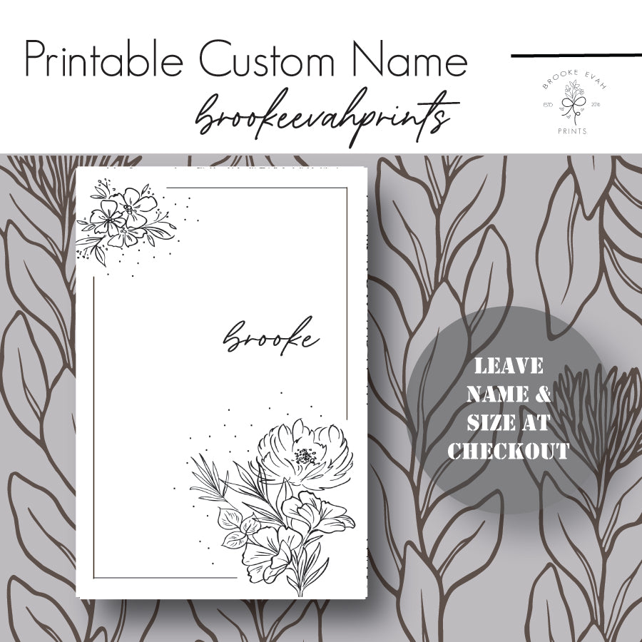PRINTABLE Custom Name Dashboard - The Original