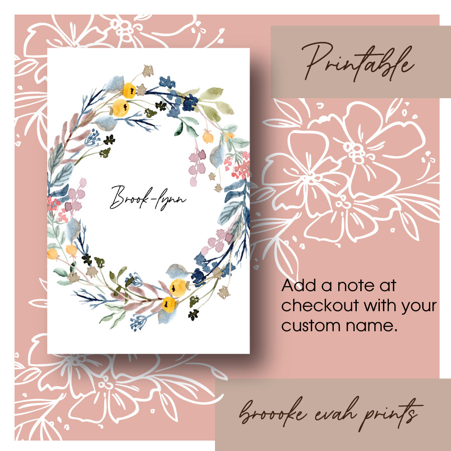 PRINTABLE Custom Name Dashboard- Sophia