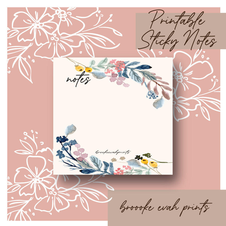 Printable Sticky Notes - Sophia – BrookeEvahPrints printable-sticky-notes-sophia-brookeevahprints