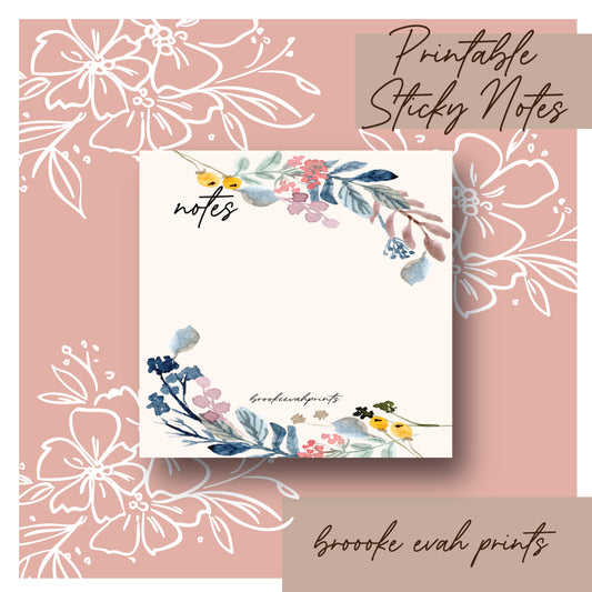 Printable Sticky Notes - Sophia