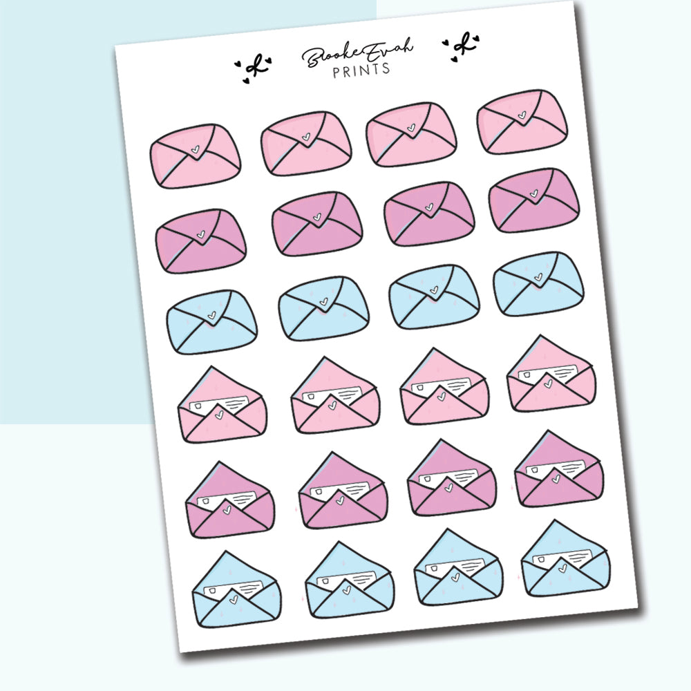 Happy Mail Stickers - BEP01 - BrookeEvahPrints