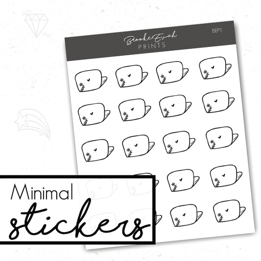 Minimal Laptop Stickers - BEP11 - BrookeEvahPrints
