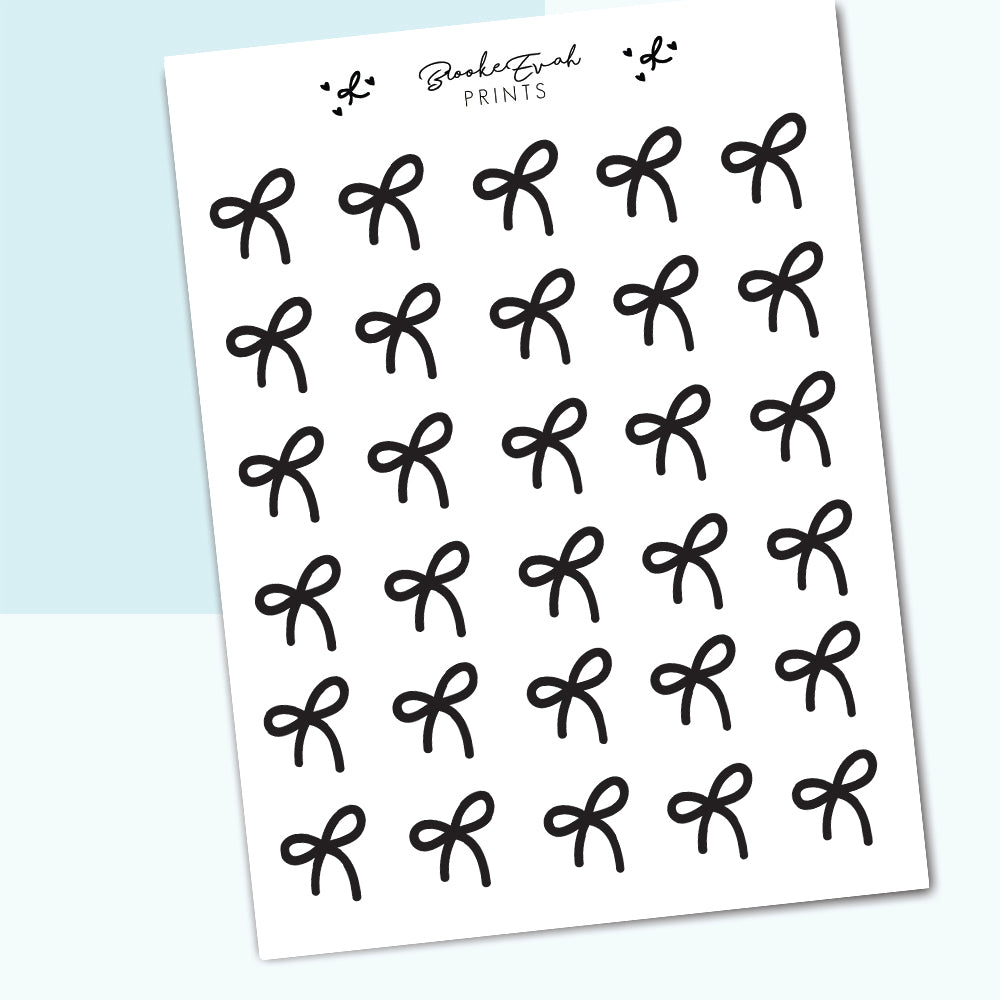 Minimal Bow Stickers- BEP13 - BrookeEvahPrints