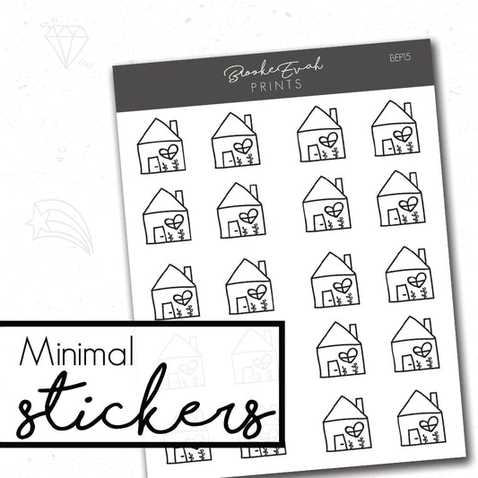 Minimal Home Stickers- BEP15 - BrookeEvahPrints