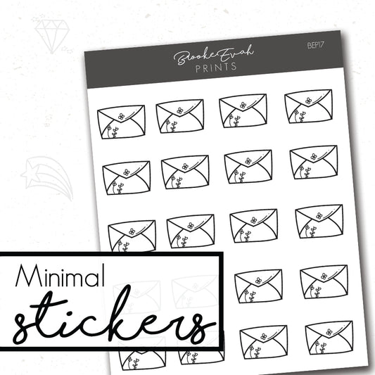 Minimal Mail Stickers- BEP17 - BrookeEvahPrints