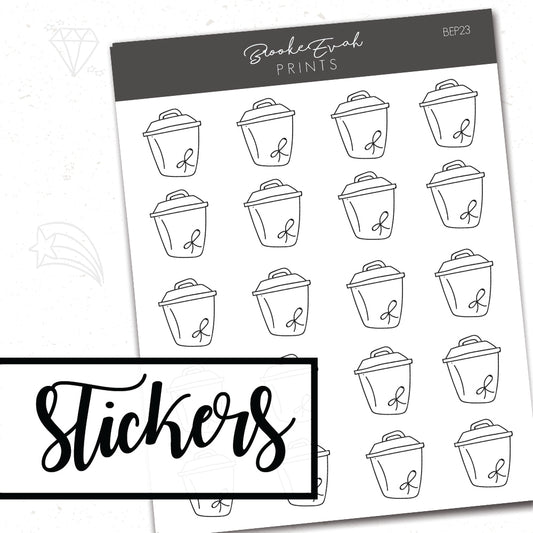 Minimal Bin Stickers - BEP23 - BrookeEvahPrints