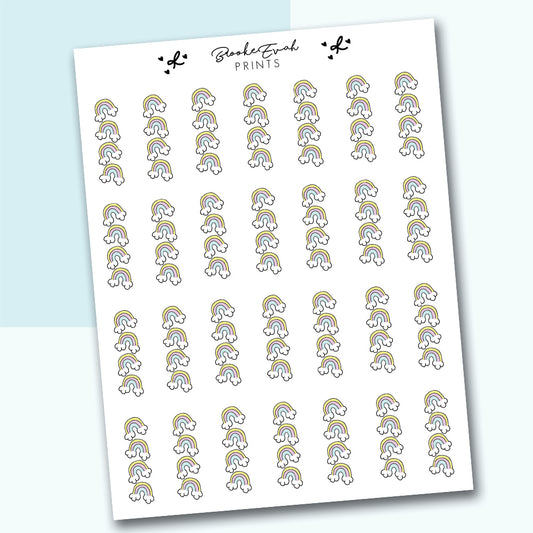 Rainbow Checklist Stickers- BEP32 - BrookeEvahPrints