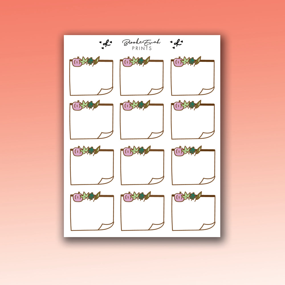 Fall Doodle Sticky Notes - BEP37
