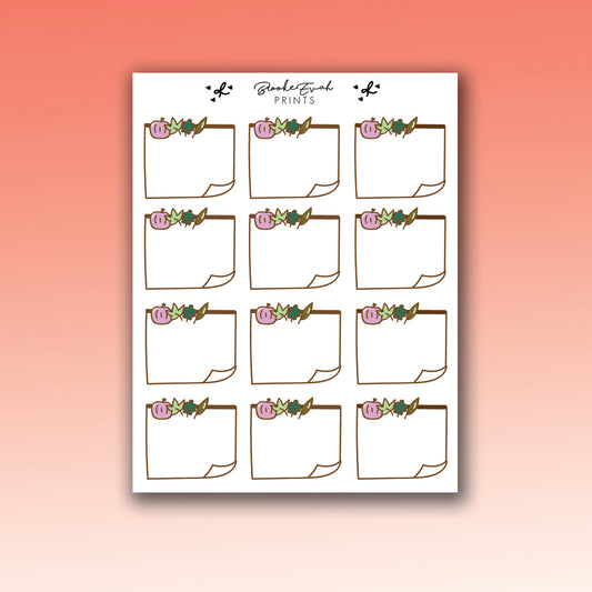 Fall Doodle Sticky Notes - BEP37