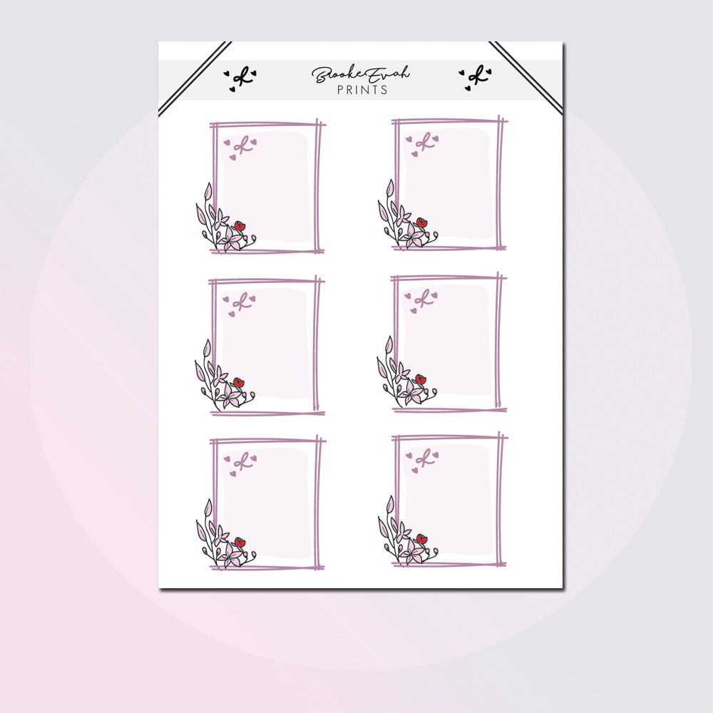Lavender Floral Frames Sheet -  BEP53