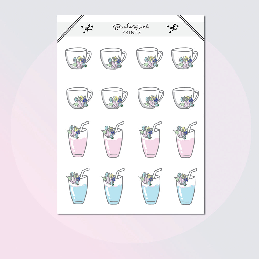 Floral Drinks Sheet - BEP54