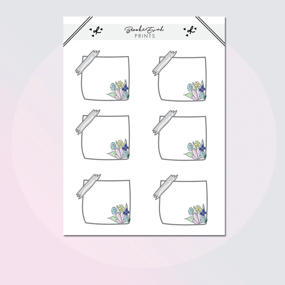 Floral Sticky notes Sheet - BEP55