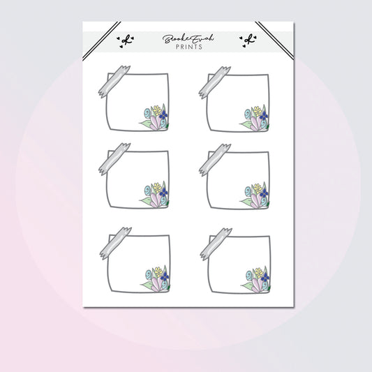 Floral Sticky notes Sheet -  BEP55