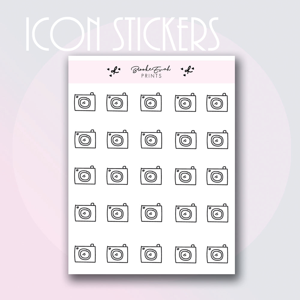 Camera Icon Stickers- BEP66