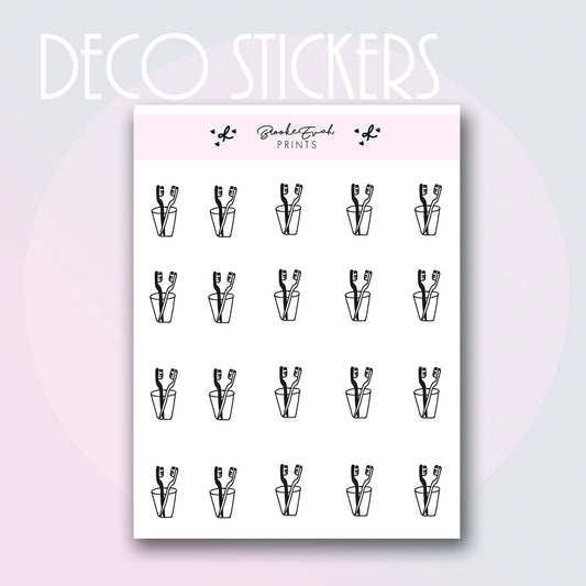 Brush Teeth Icon Stickers- BEP74