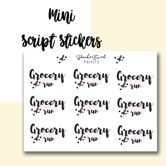 Grocery Run Stickers-  BEPC3