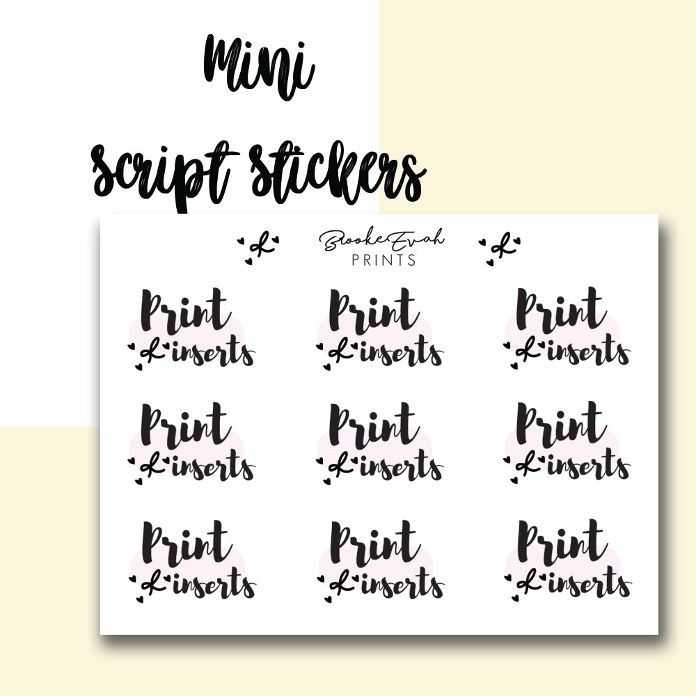 Print Inserts Stickers- BEPC4