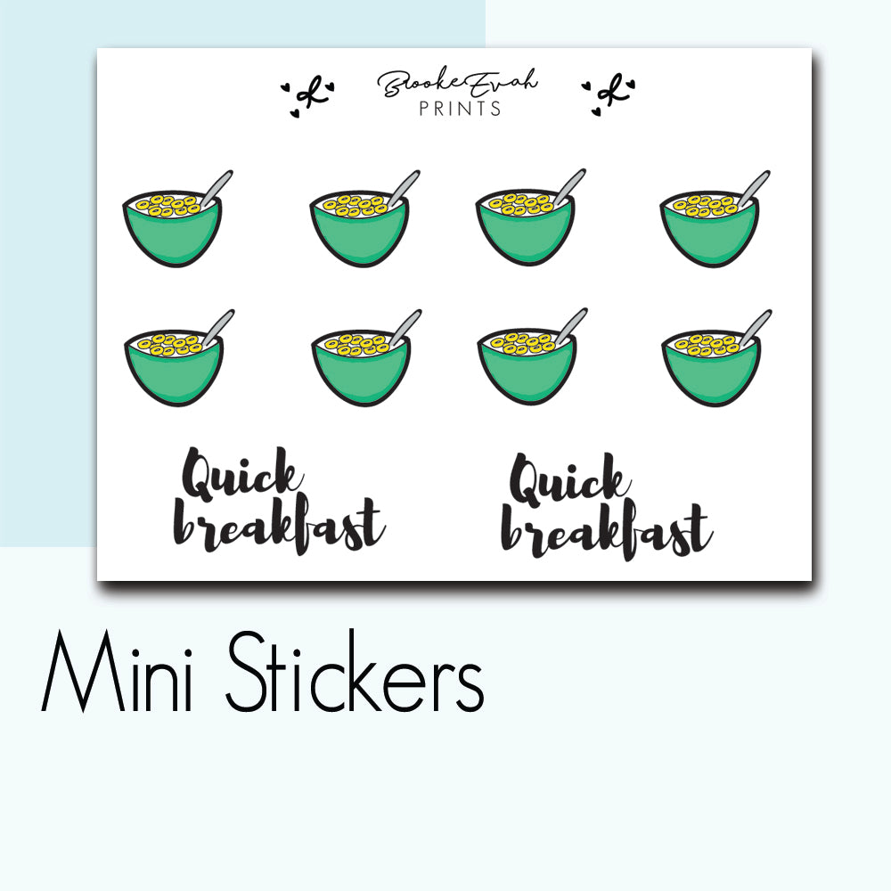 Mini Cereal Bowl Stickers- BEPM107