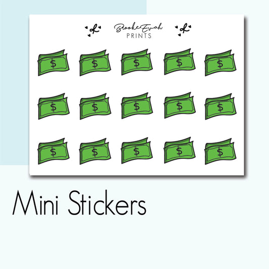 Mini Money Stickers - BEPM13 - BrookeEvahPrints