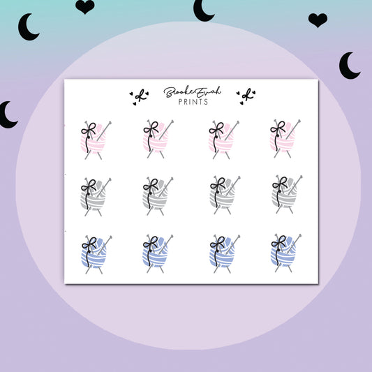Mini Knitting Stickers - BEPM136