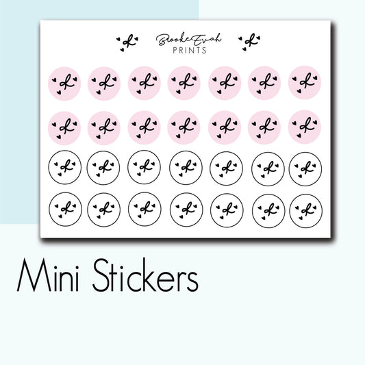 Mini Pink and White Dots - BEPM15 - BrookeEvahPrints