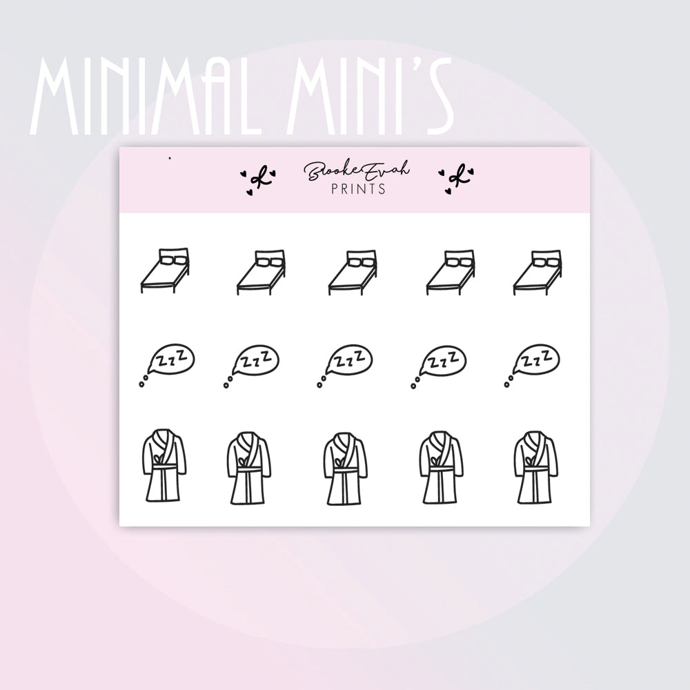 Mini Sleep Doodle Stickers- BEPM150