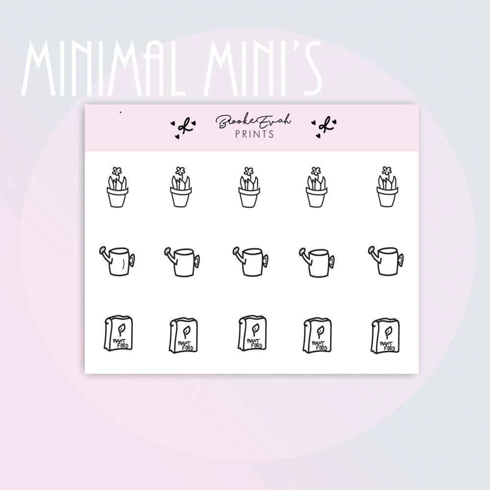 Mini Plant Doodle Stickers- BEPM151