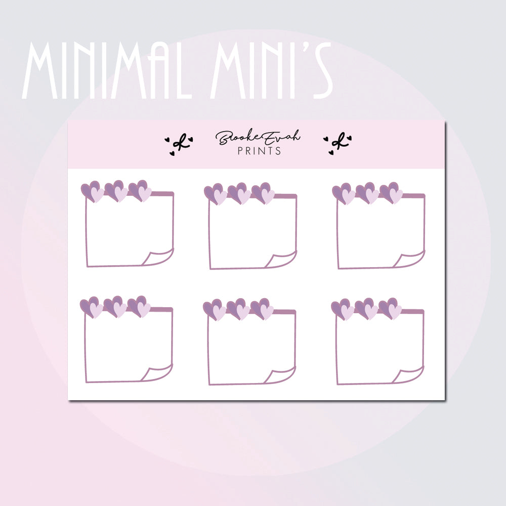 Heart Sticky Note Doodles - BEPM170