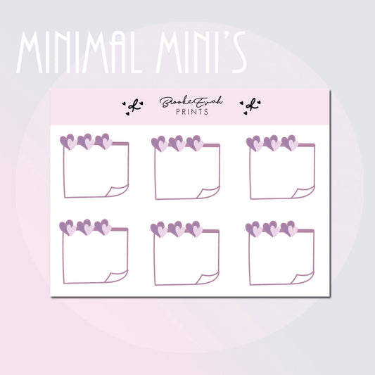 Heart Sticky Note Doodles -  BEPM170