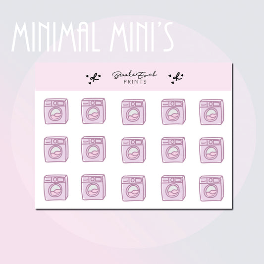 Lavender Washing Machine Doodles -  BEPM175