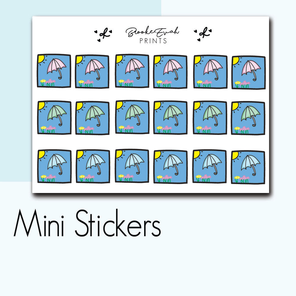 Mini Spring Stickers- BEPM20 - BrookeEvahPrints