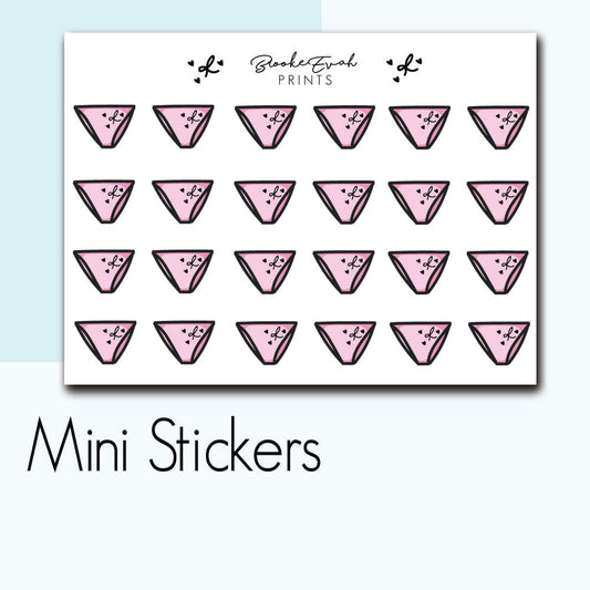 Mini Panty Stickers-  BEPM25 - BrookeEvahPrints