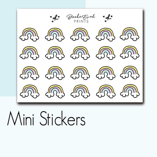 Mini Rainbow Stickers-  BEPM26 - BrookeEvahPrints