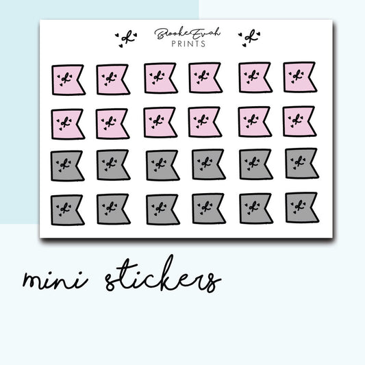 Mini Page Flag Stickers-  BEPM37 - BrookeEvahPrints