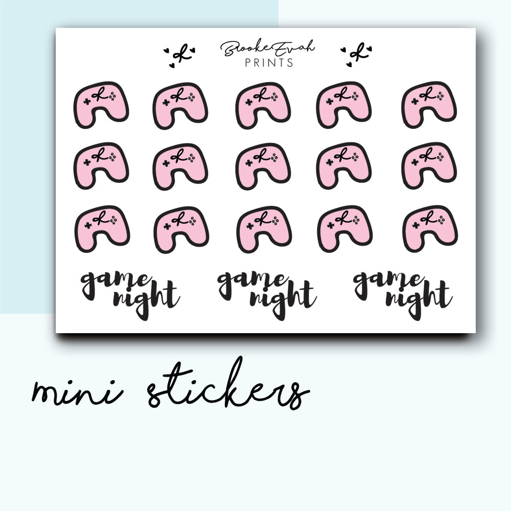 Mini Game Stickers- BEPM70 - BrookeEvahPrints