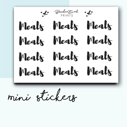 Mini Meals Stickers-  BEPM74 - BrookeEvahPrints