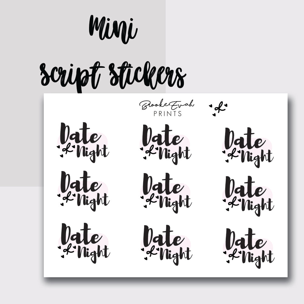 Mini Date Night Stickers- BEPM77