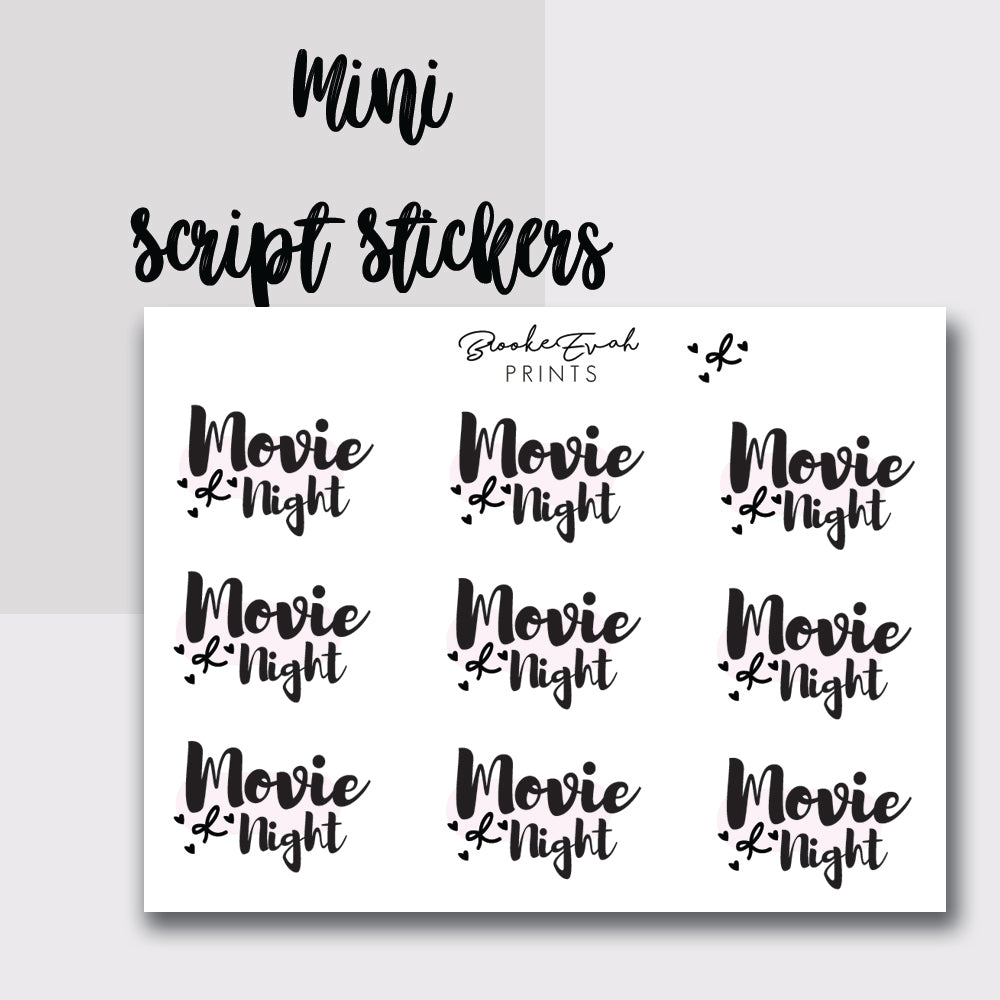 Mini Movie Night Stickers- BEPM78