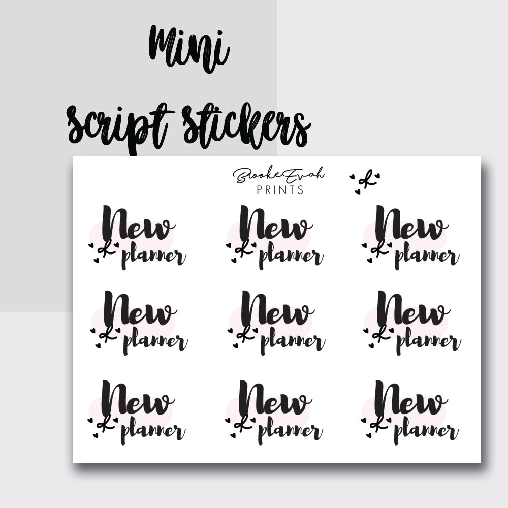 Mini New Planner Stickers- BEPM80 – BrookeEvahPrints