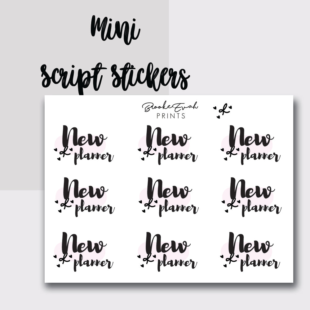Mini New Planner Stickers- BEPM80