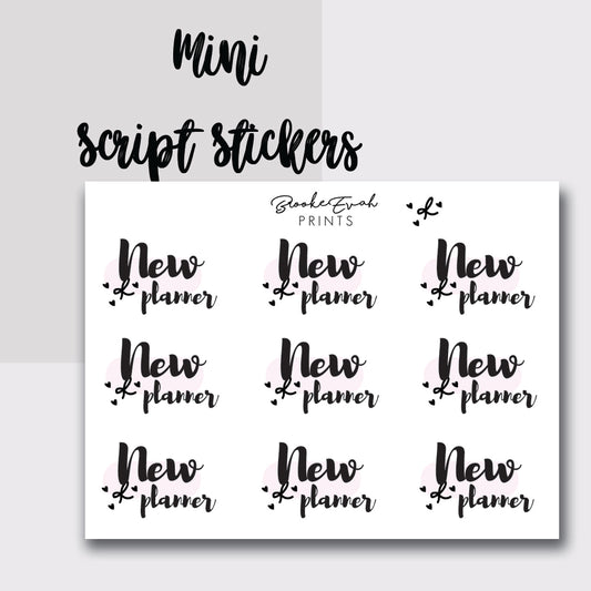 Mini New Planner Stickers-  BEPM80