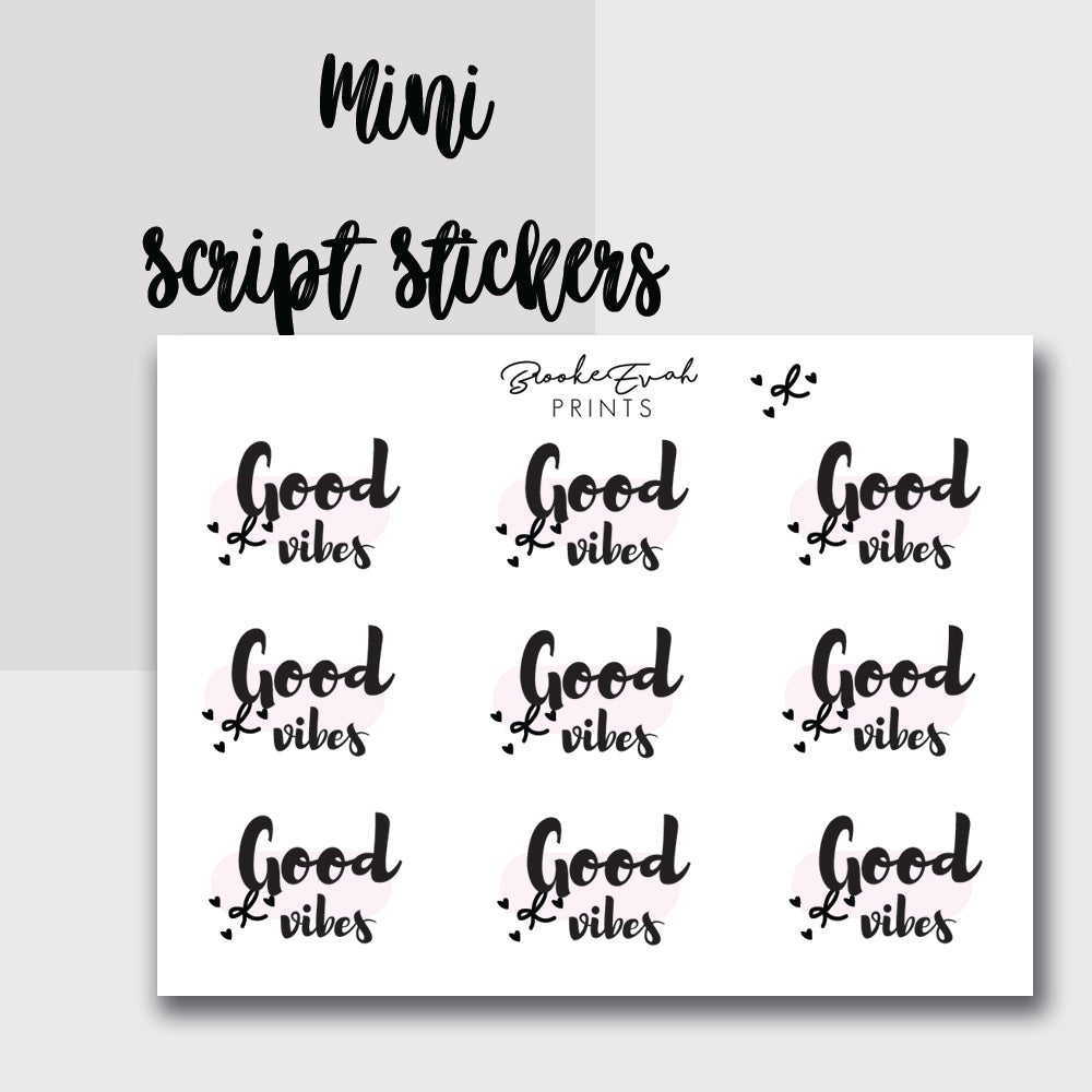 Mini Good Vibes Stickers- BEPM81