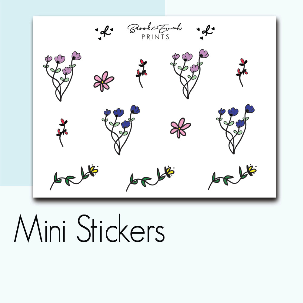 Mini Floral Stickers- BEPM90