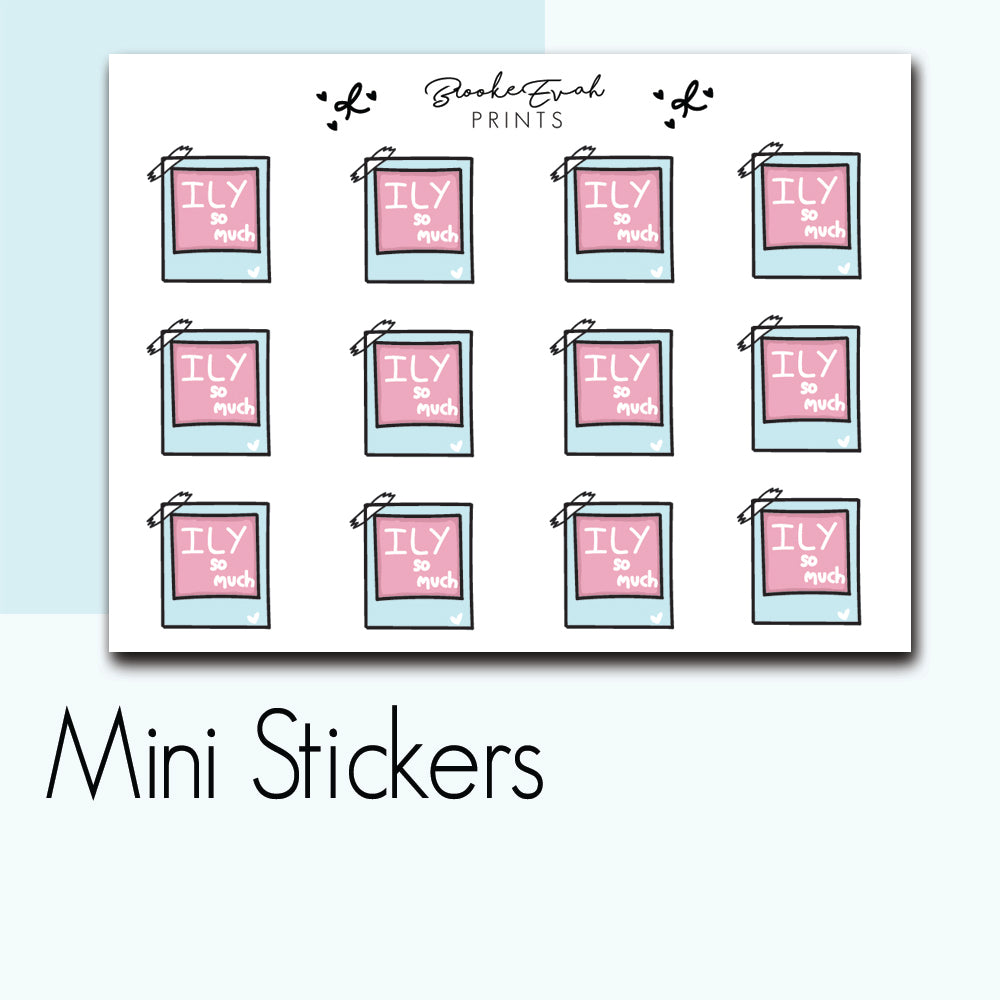 Mini Love Polaroid Stickers- BEPM92