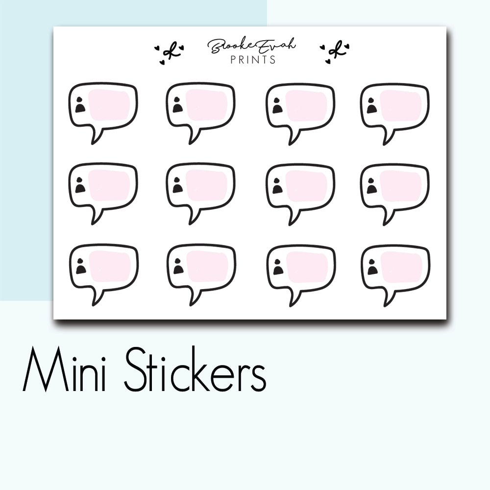 Mini Social Tracker Stickers- BEPM99
