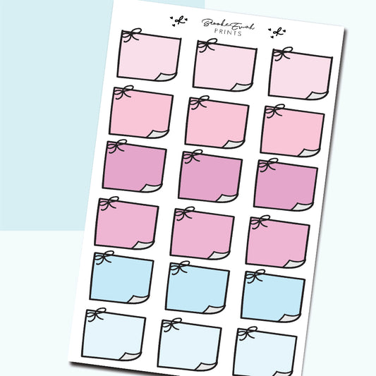 Pastel Sticky Note Doodles- H01 - BrookeEvahPrints