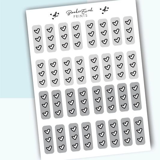 Neutral Checklist hearts- H13 - BrookeEvahPrints