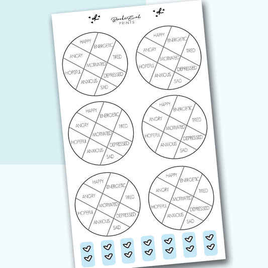 Mood Tracker Stickers - H18 - BrookeEvahPrints