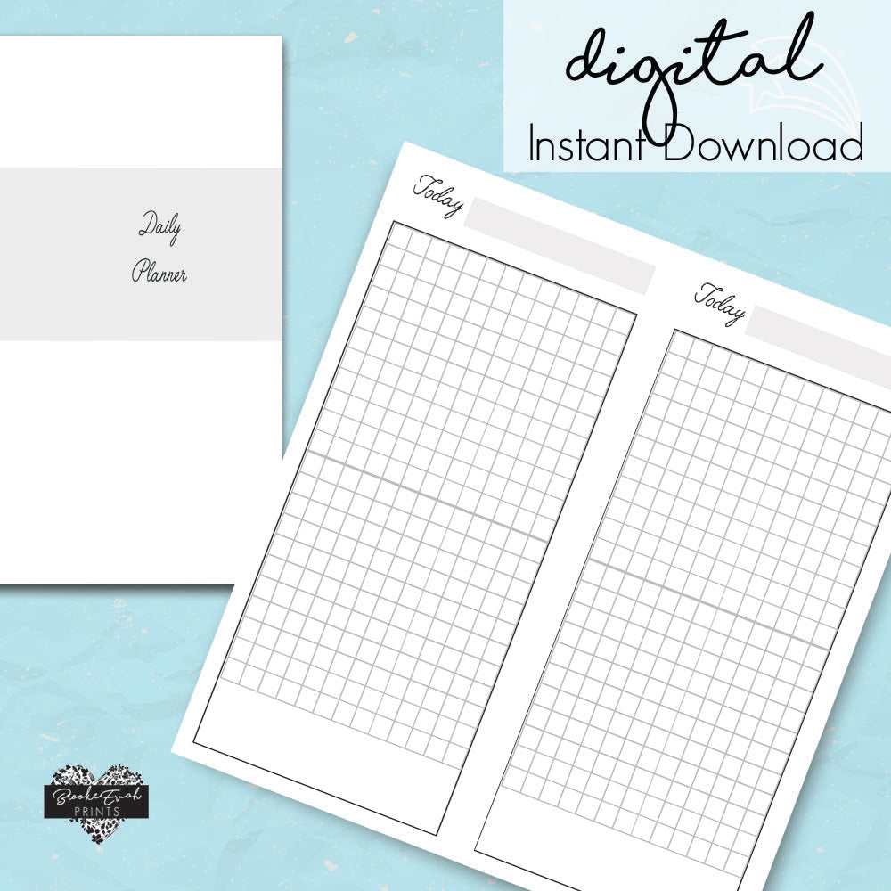 Printable Hobonichi Weeks Daily Grid - BrookeEvahPrints