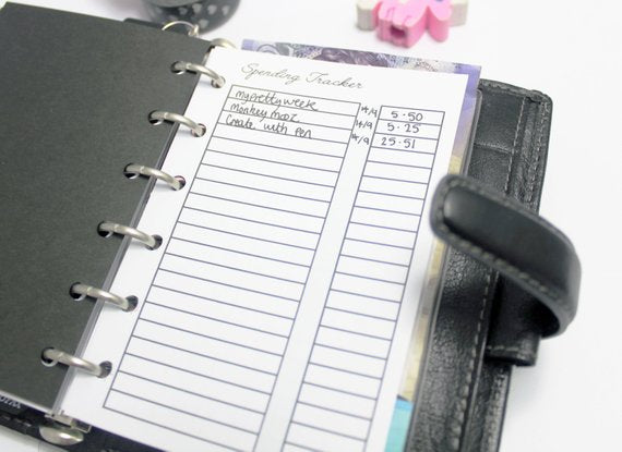 A6 Spending Tracker - BrookeEvahPrints